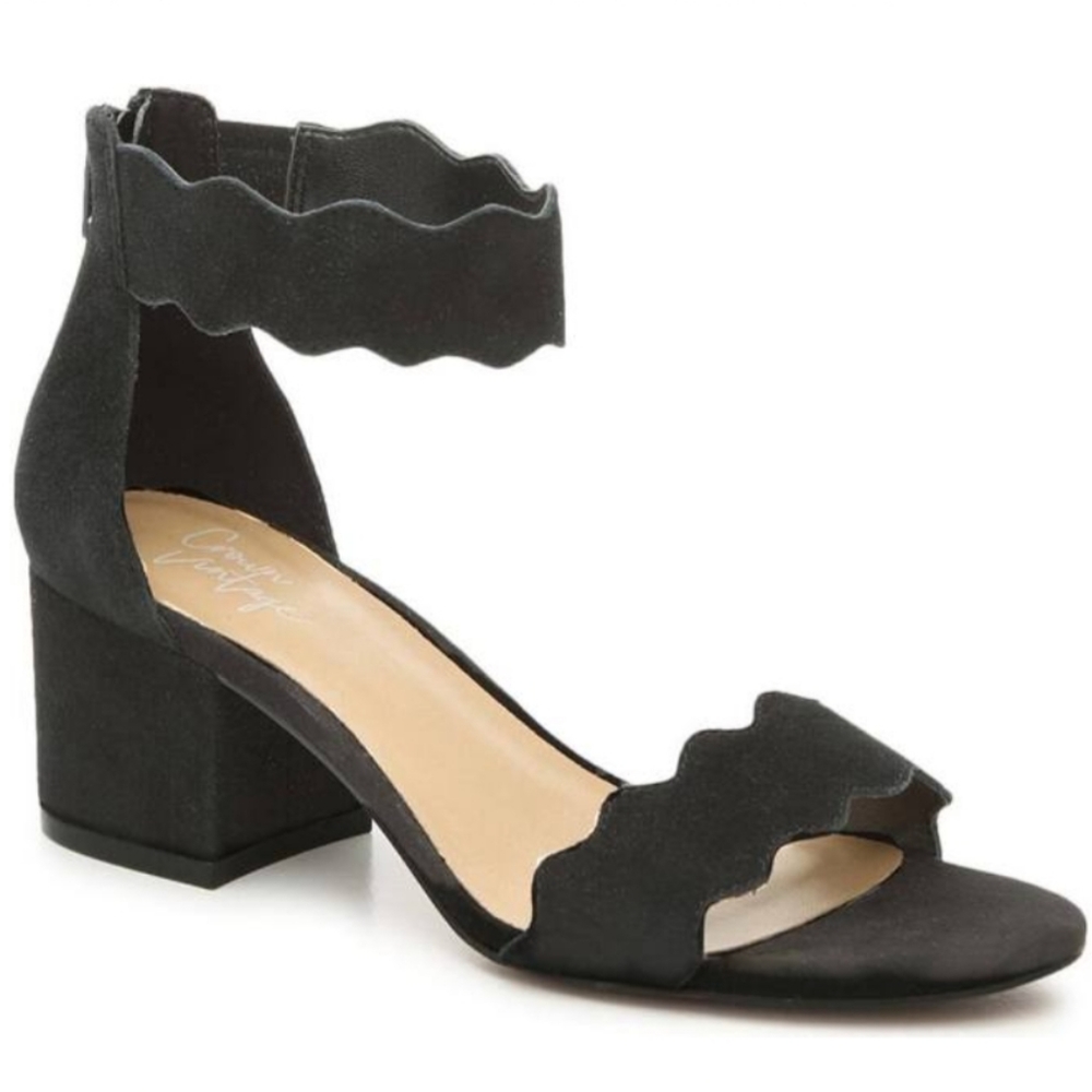 Crown Vintage Thelania Suede Sandal in Black